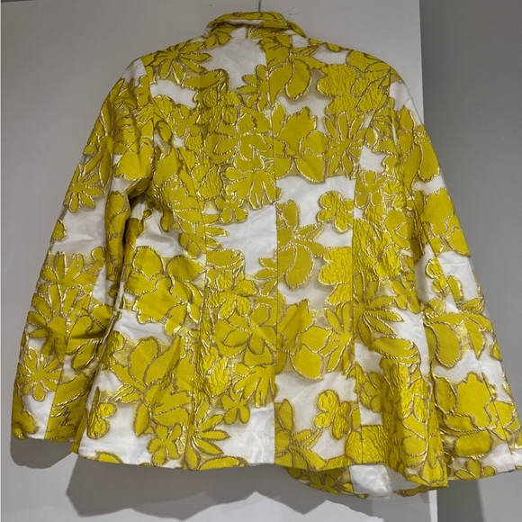 Fashion Nova Poppy Embroidered Yellow Blazer NWT - Picture 8 of 11